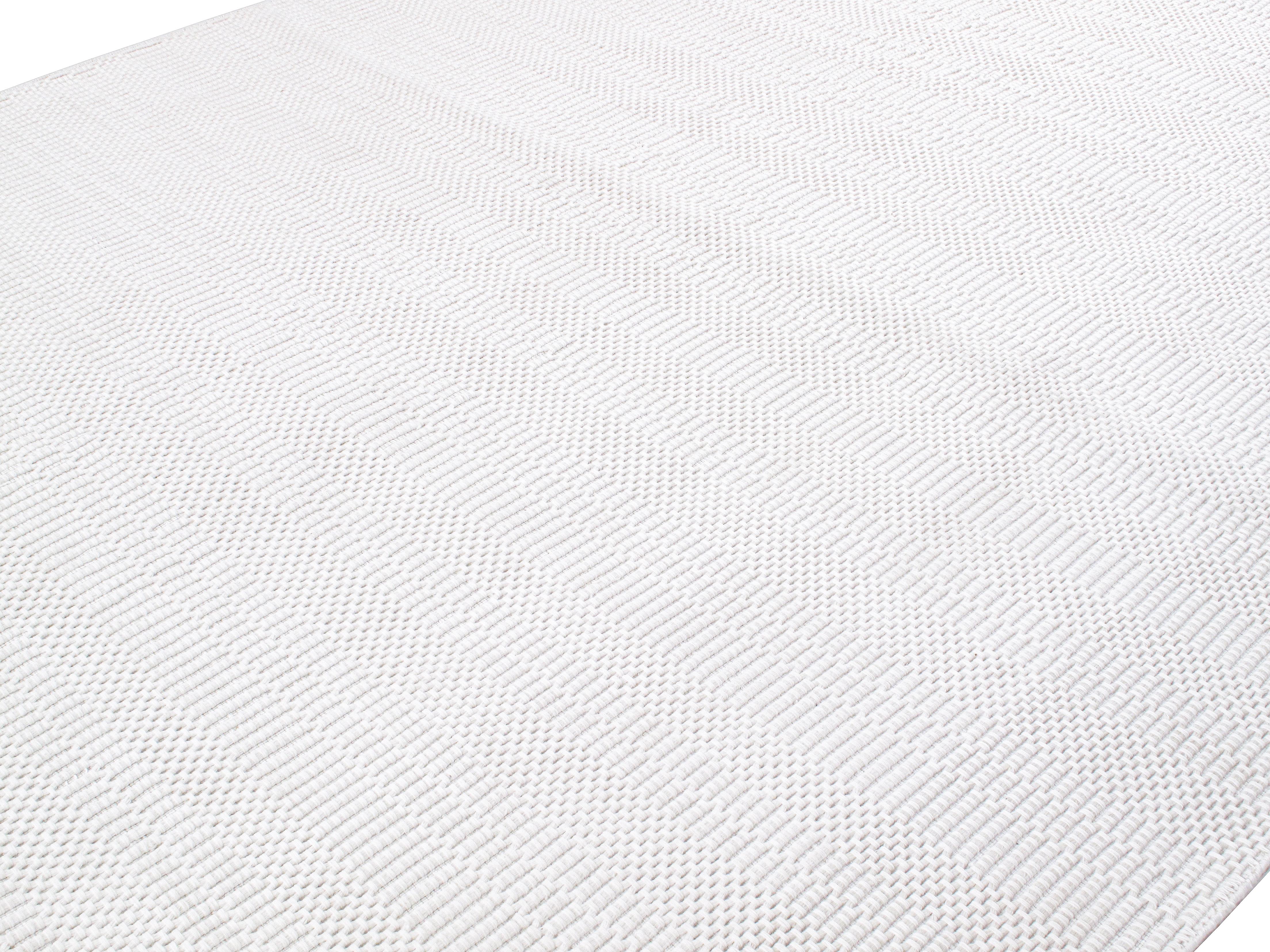Modern Handwoven Rug  Neuseeländische Merinowolle, neutrales & minimalistisches Design (Moderne) im Angebot