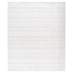 Tappeto moderno tessuto a mano  Lana Merino della Nuova Zelanda, design neutro e minimalista