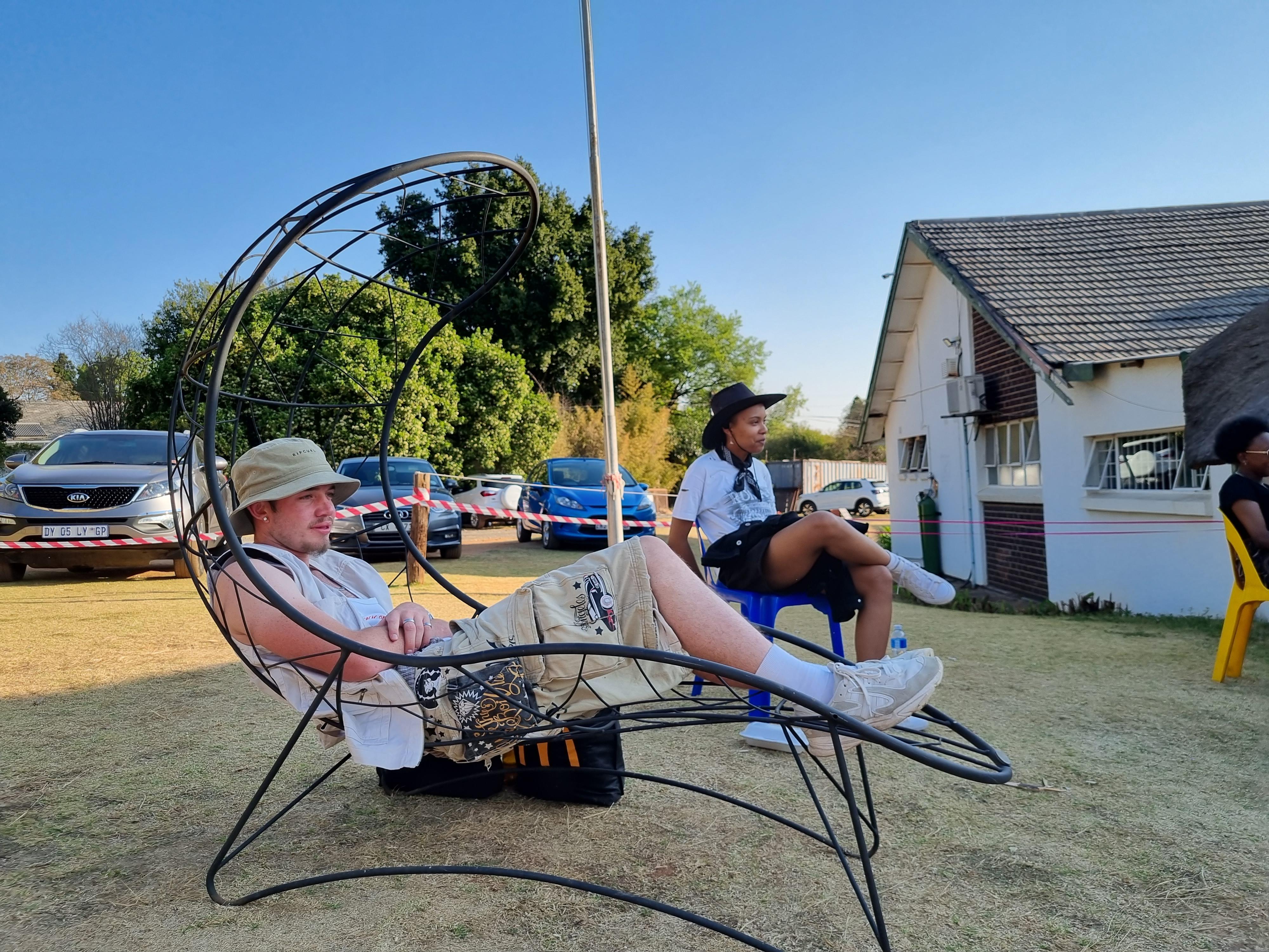 Modern Hanging Recliner Daybed with Cushions For Sale at 1stDibs