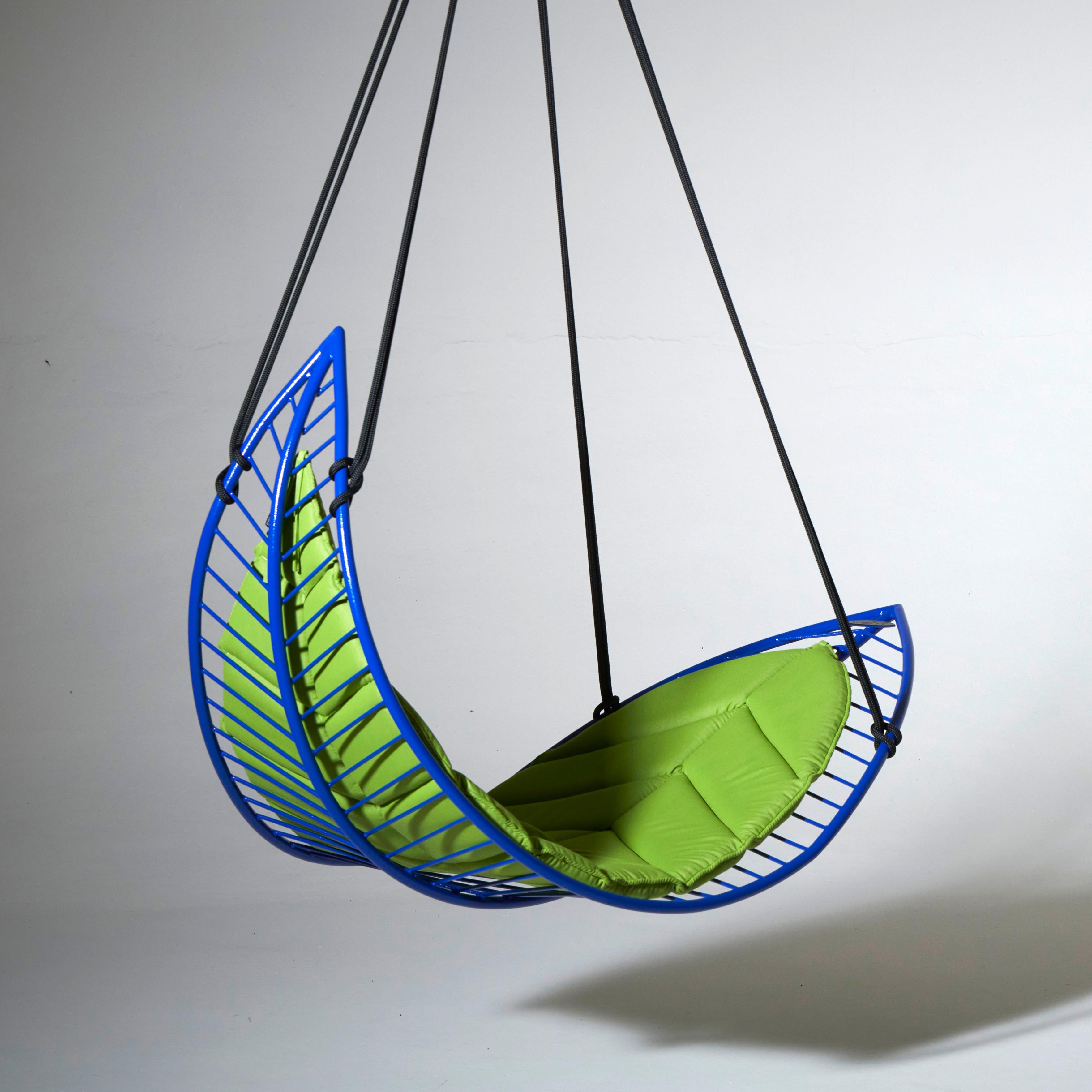 Stainless Steel Modern Hanging Swing Leaf Shaped Daybed For Sale