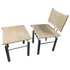 Modern Hans-Ullrich Bitsch Series 8600 Chair and Ottoman