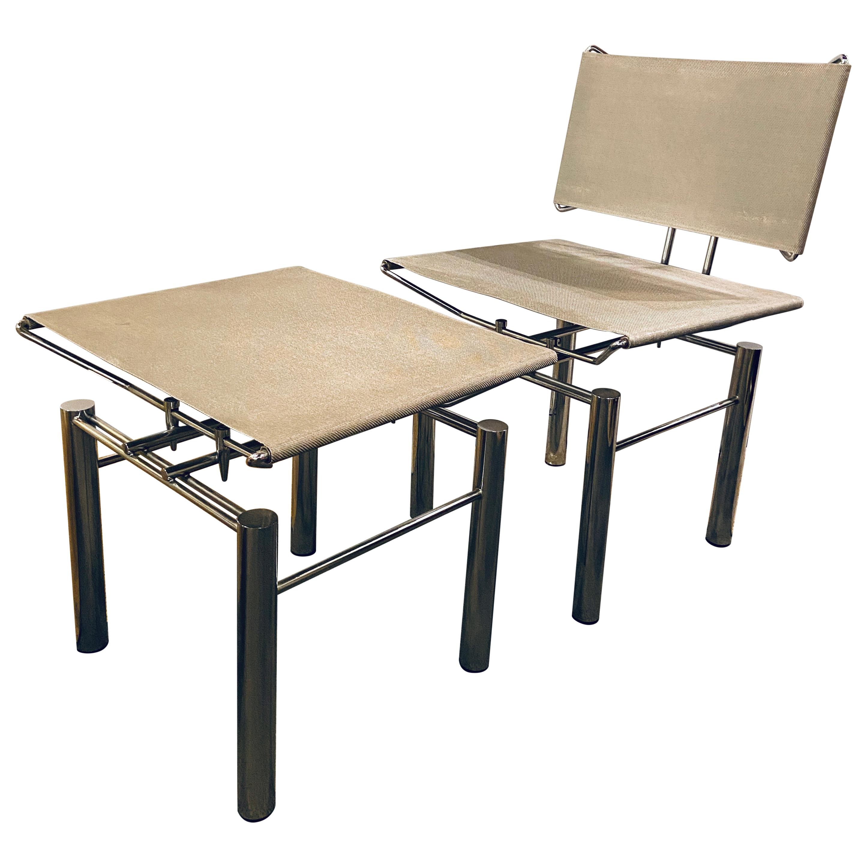 Modern Hans-Ullrich Bitsch Series 8600 Chair and Ottoman