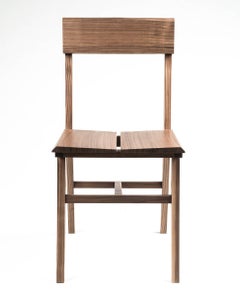 Silla de comedor o de oficina moderna de madera dura Rift