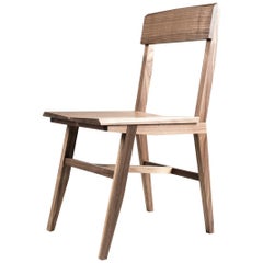 Chaise de salle à manger ou de bureau moderne en bois de feuillus fissuré