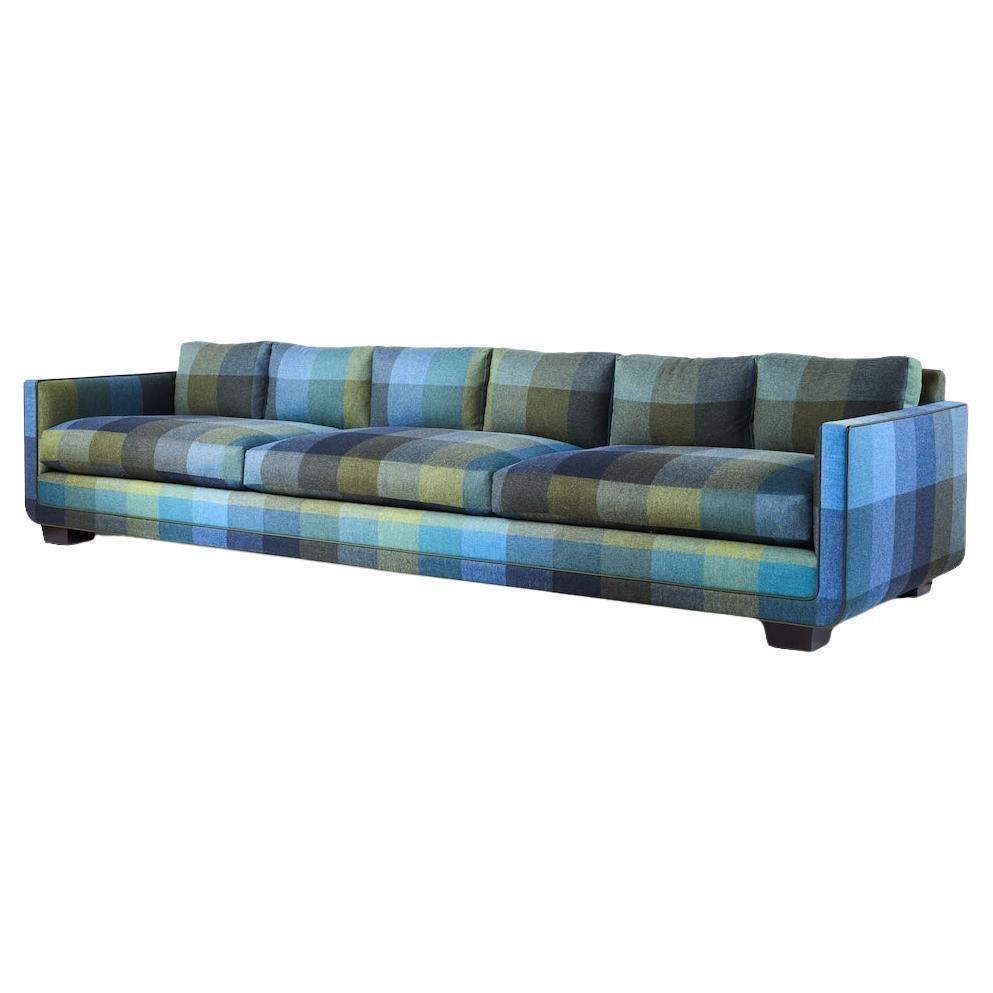 Modern Harrison Sofa 120 with Curved Base Detail by Martin & Brockett, 10ft Long