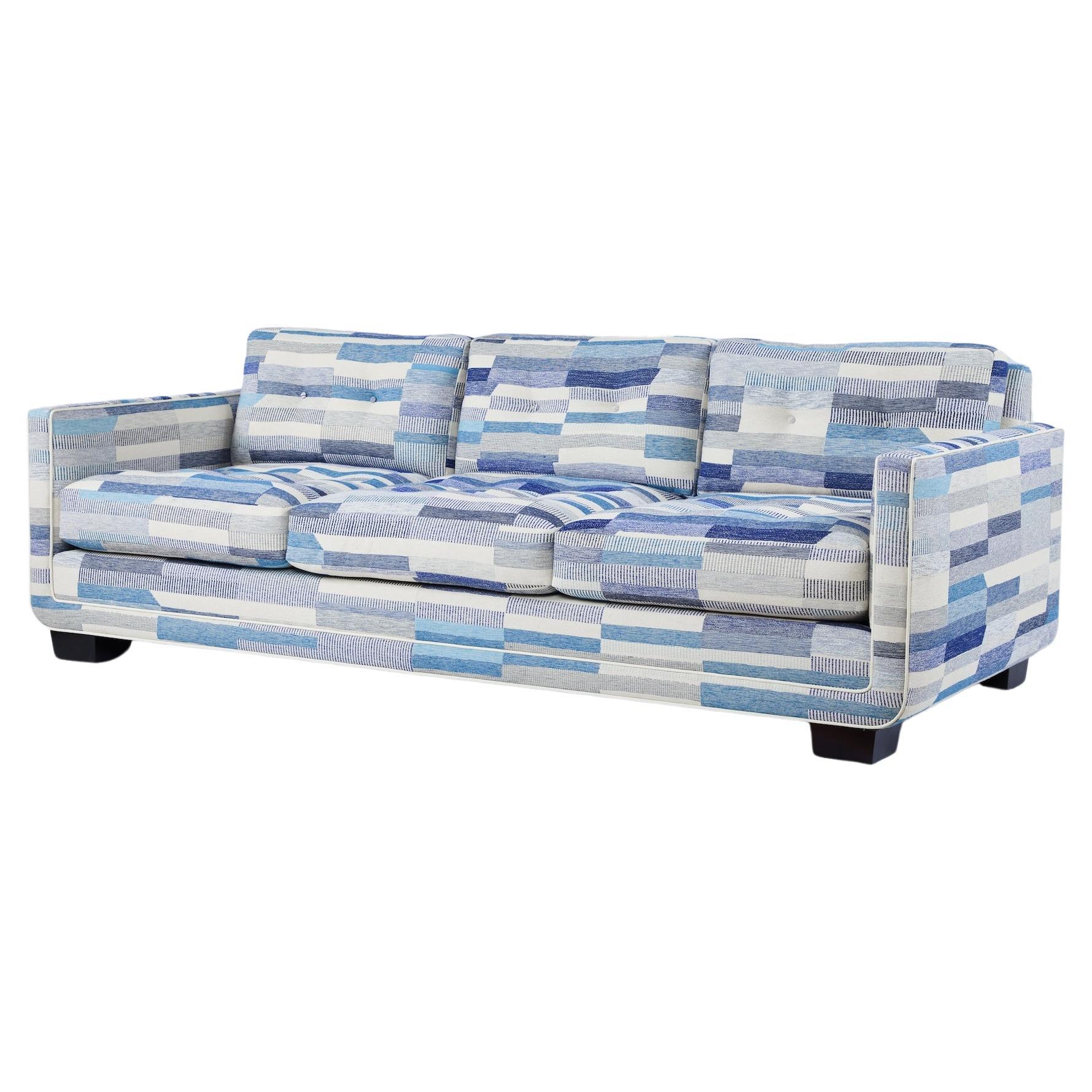 Modern Harrison Tufted 84" Sofa with Curved Frame Detail by Martin & Brockett For Sale