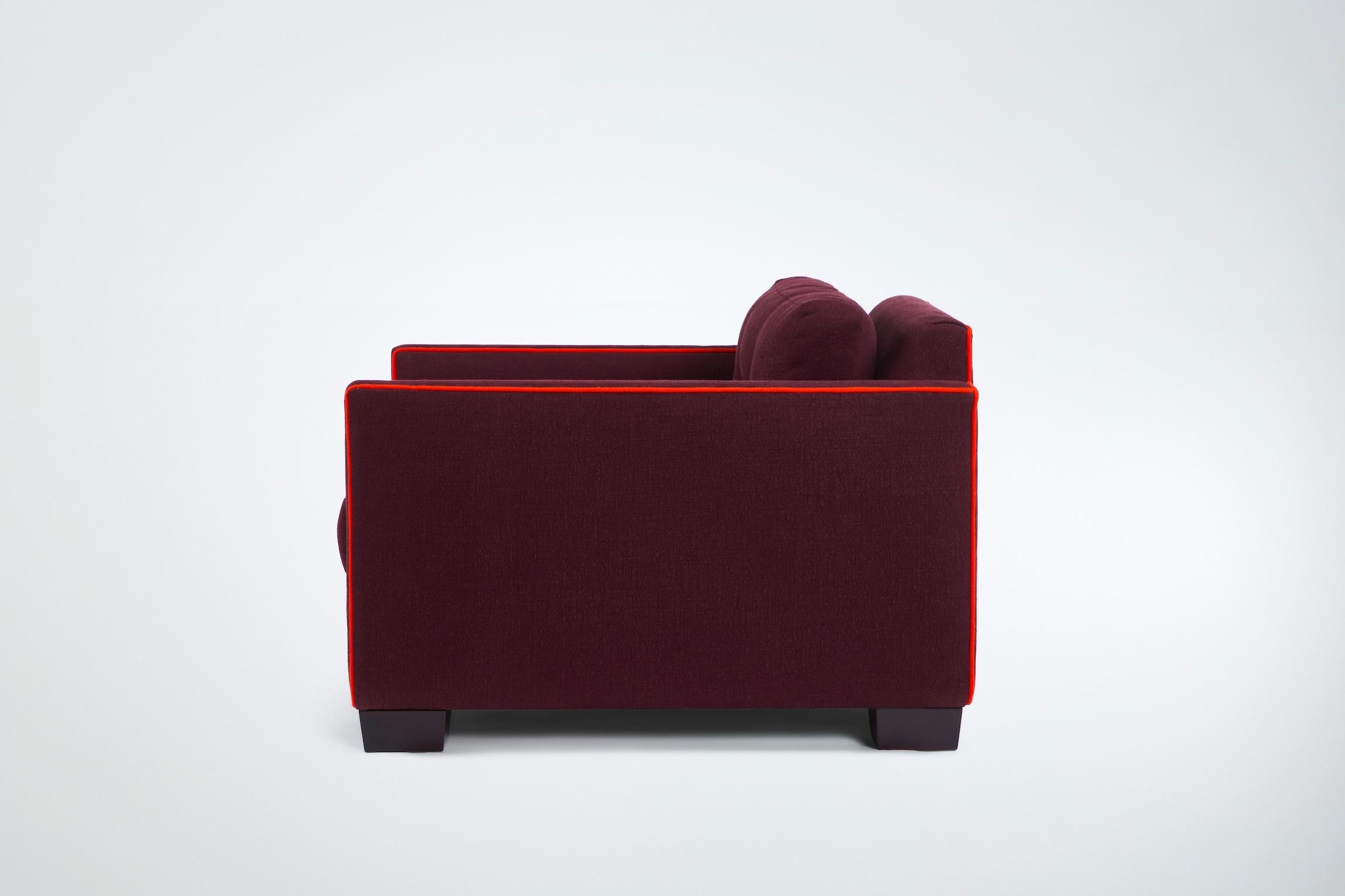 Americano Sedia moderna Martin Harrison con base curva di Martin and Brockett in vendita