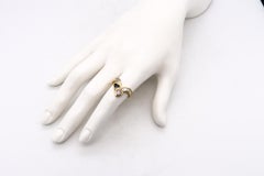 Modern Hearts Toi Et Moi Ring in 18Kt Gold with 2.59 Ctw Diamonds and Sapphire