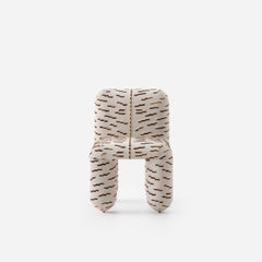 Modern Hello Dining Chair with Flexible Backrest in Dedar Tiger Beat 002 by NOOM