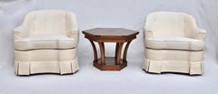 Modern Henredon Lounge Club Chairs, Pair