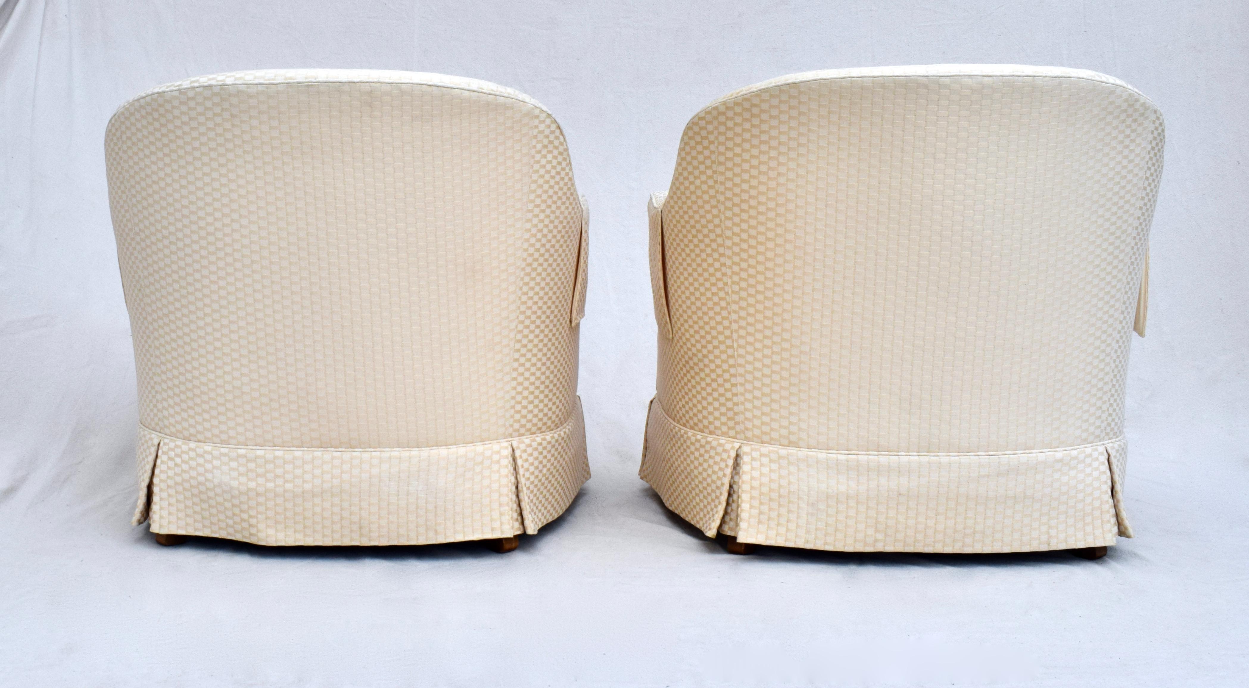 Modern Henredon Lounge Club Chairs, Pair 3