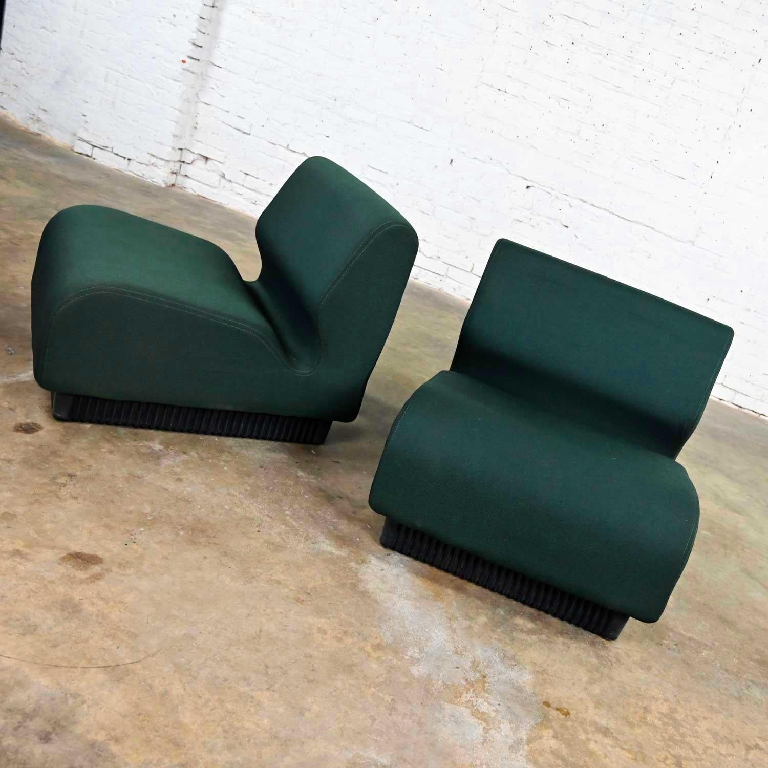 Modern Herman Miller Don Chadwick Modular Seating Forest Green Pair of Chairs 3