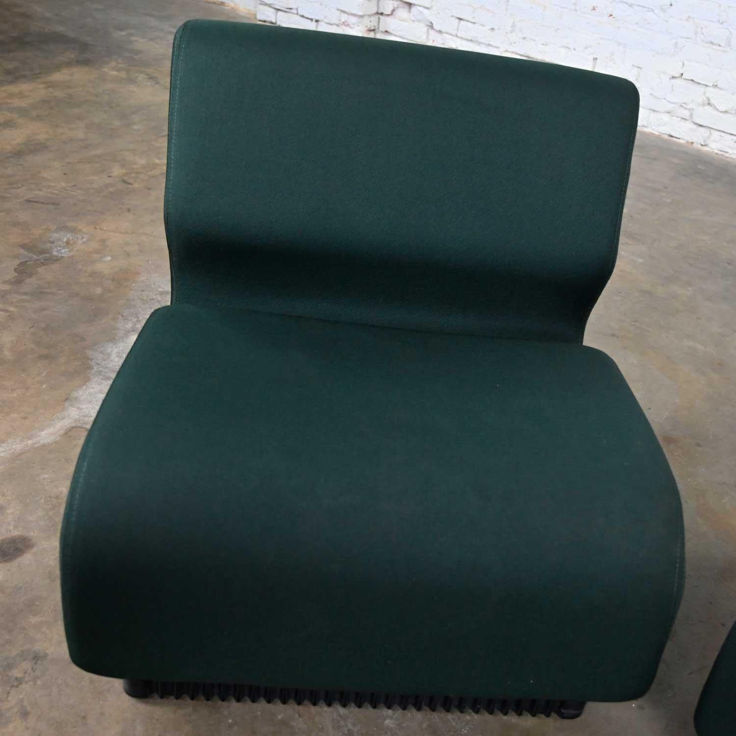 Modern Herman Miller Don Chadwick Modular Seating Forest Green Pair of Chairs 7
