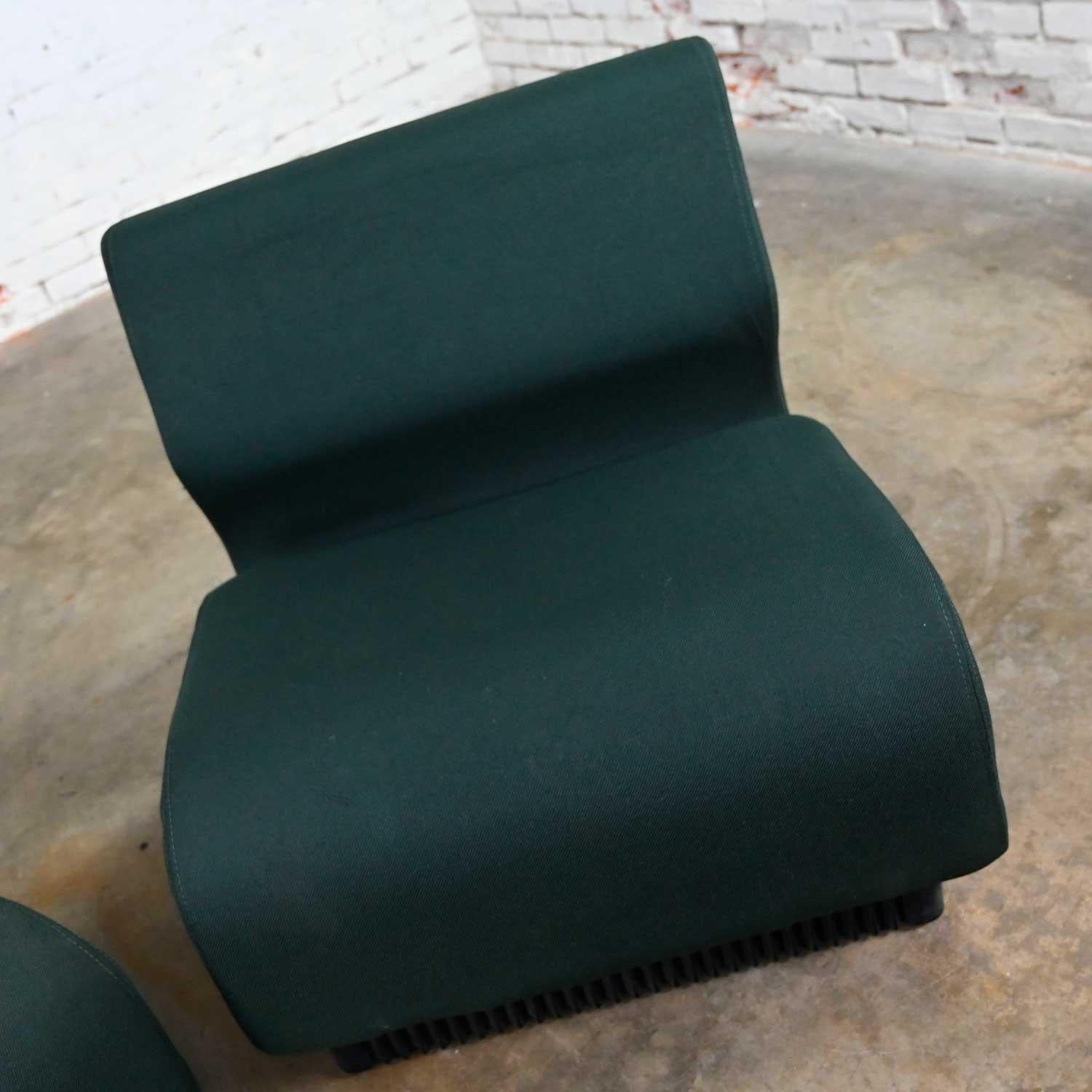 Modern Herman Miller Don Chadwick Modular Seating Forest Green Pair of Chairs 8