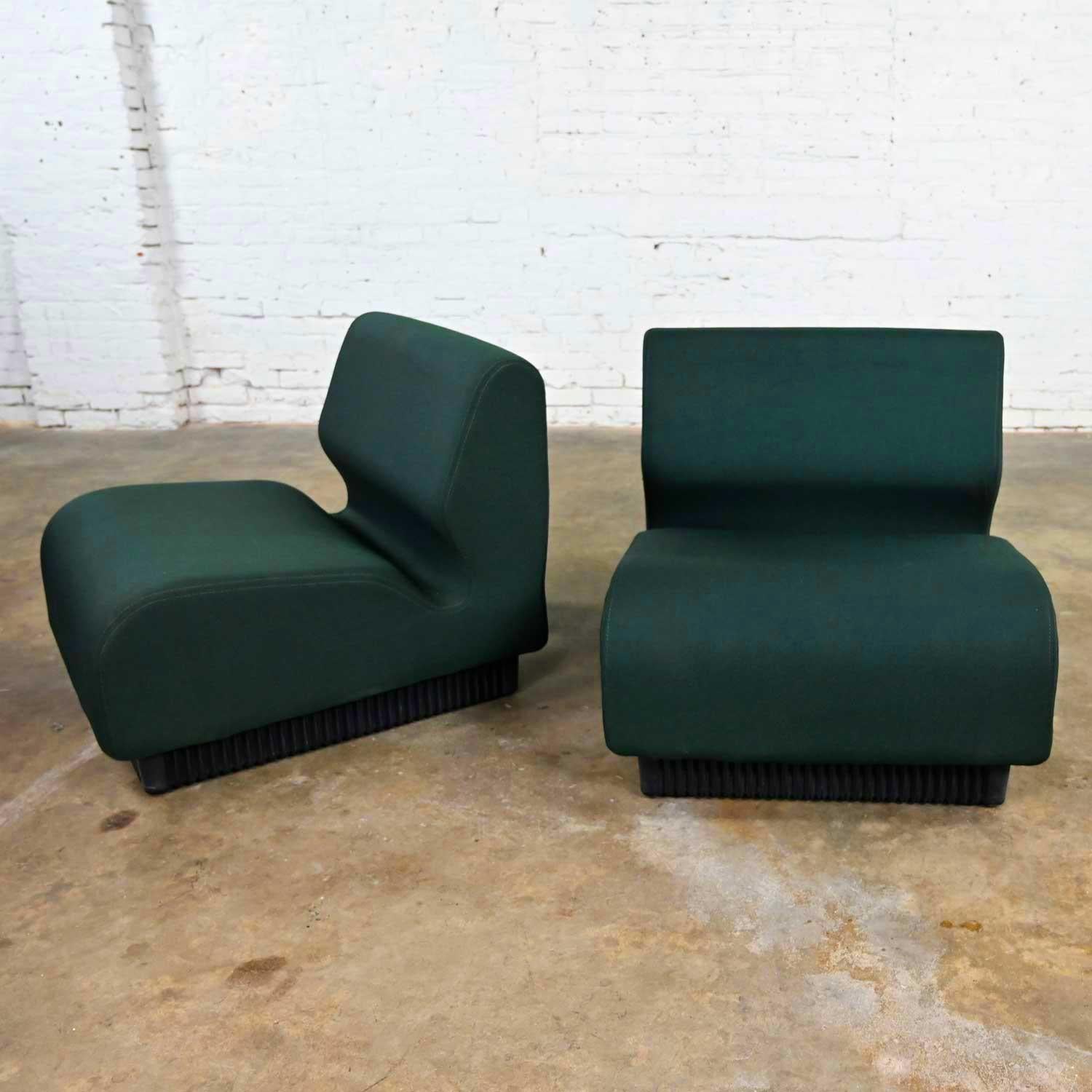 Modern Herman Miller Don Chadwick Modular Seating Forest Green Pair of Chairs 10