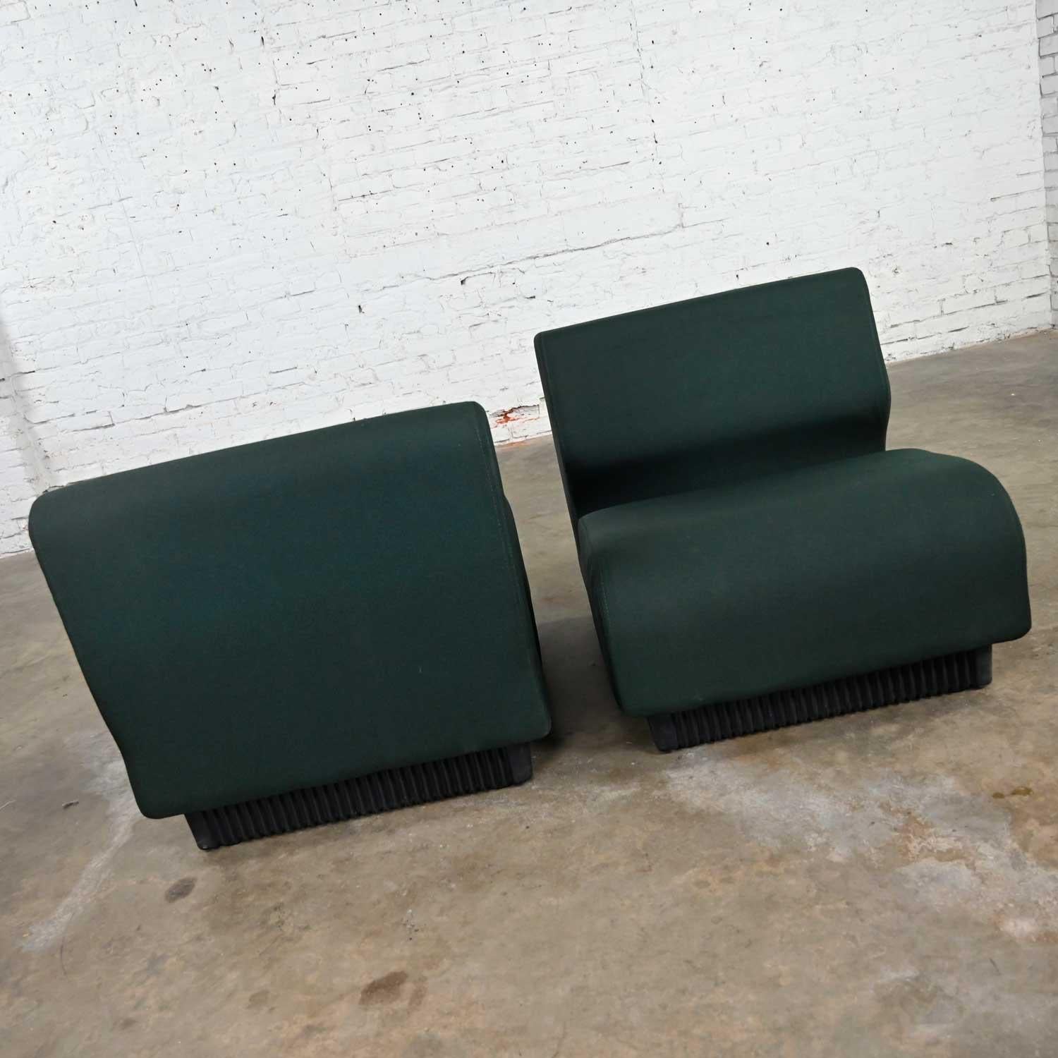 Modern Herman Miller Don Chadwick Modular Seating Forest Green Pair of Chairs In Good Condition In Topeka, KS