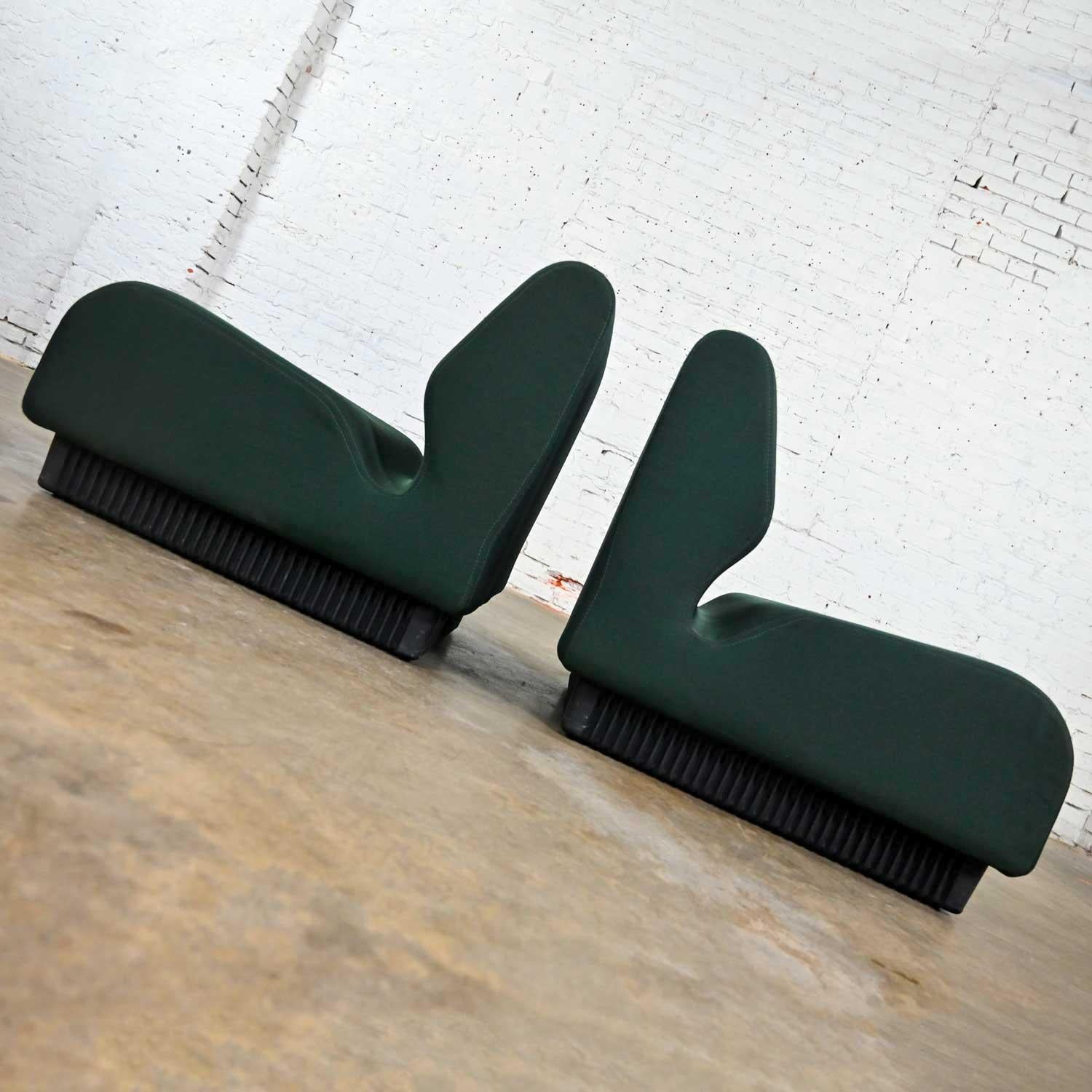 20th Century Modern Herman Miller Don Chadwick Modular Seating Forest Green Pair of Chairs