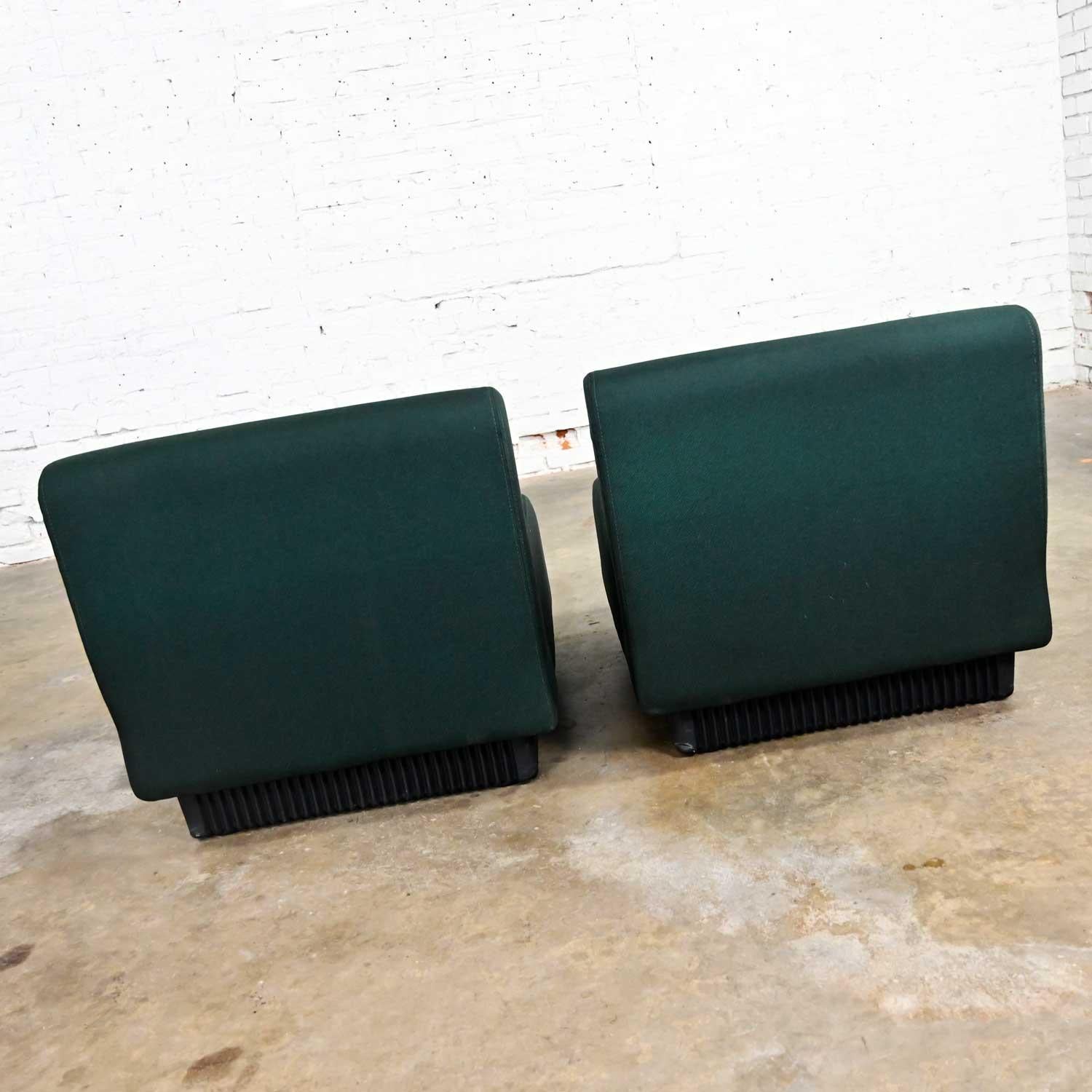 Fabric Modern Herman Miller Don Chadwick Modular Seating Forest Green Pair of Chairs