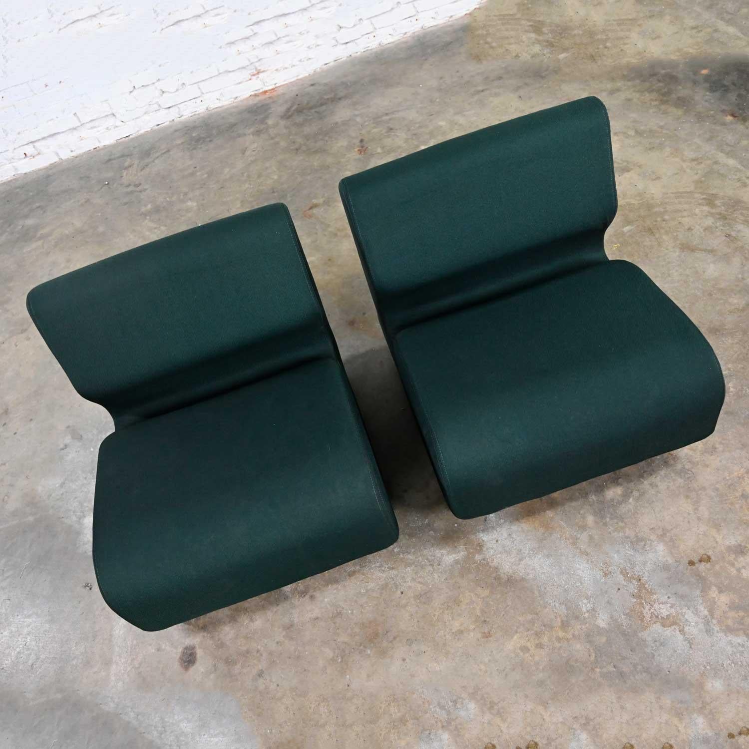 Modern Herman Miller Don Chadwick Modular Seating Forest Green Pair of Chairs 2