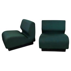 Modern Herman Miller Don Chadwick Modular Seating Forest Green Pair of Chairs