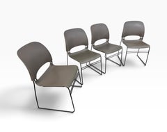 Chaises empilables modernes Herman Miller Limerick - Lot de 4