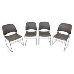 Chaises empilables modernes Herman Miller Limerick - Lot de 4