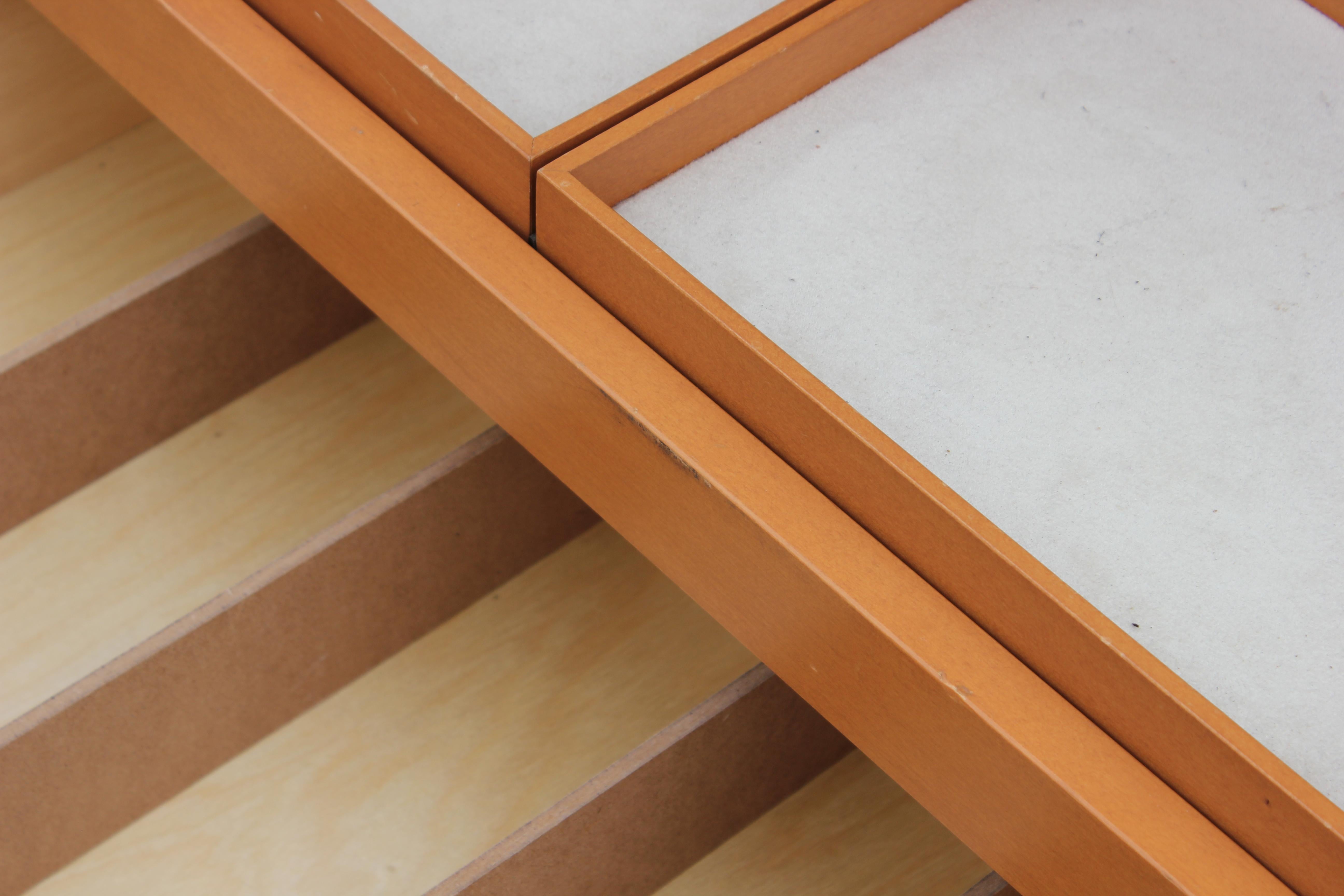 Modern Hermès Style Two-Drawer Display Stand or Adjustable Rack 2