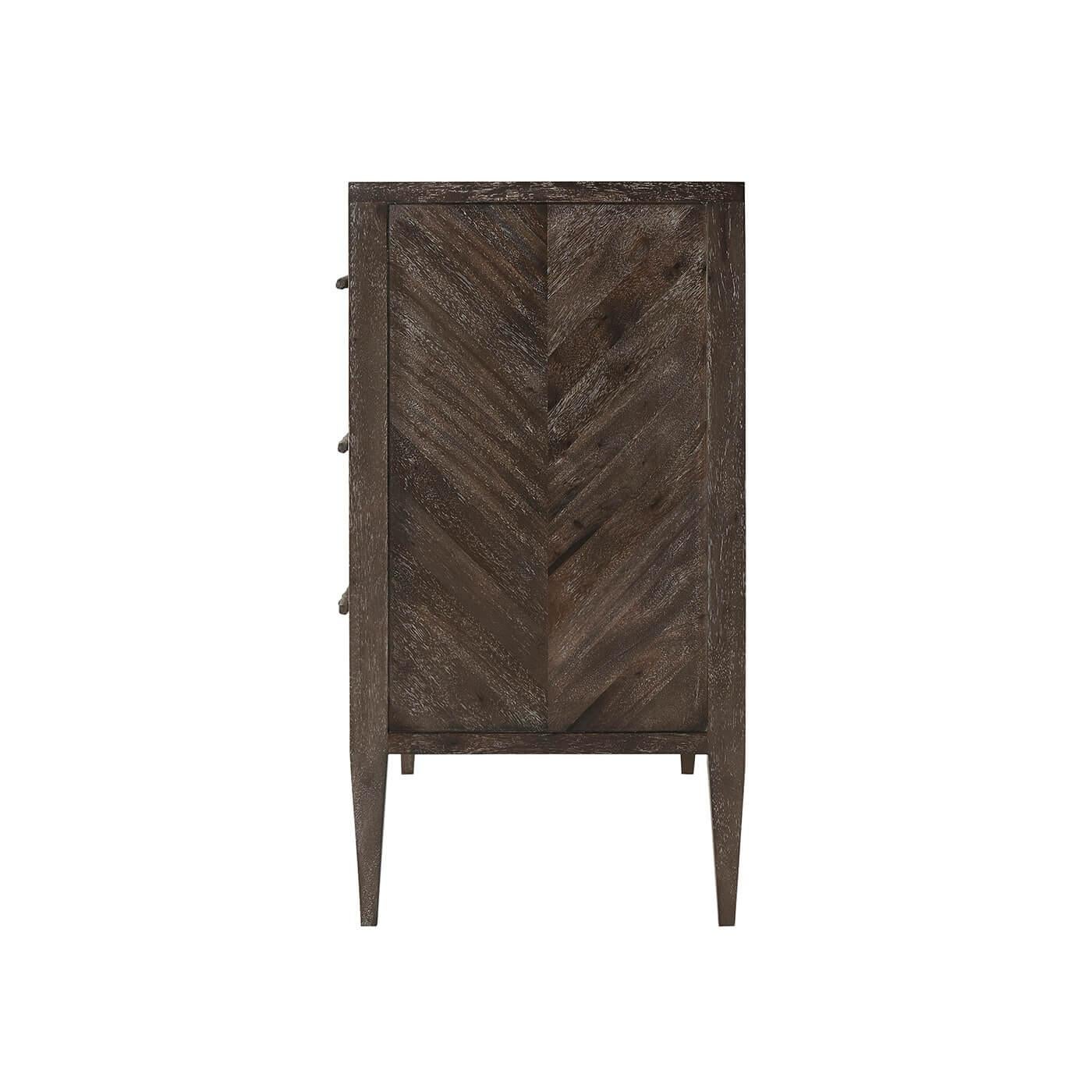Modern Herringbone Dresser For Sale at 1stDibs
