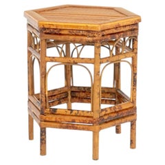 Modern Hexagonal Bent Bamboo Side Table