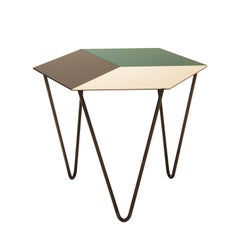 Modern Hexagonal Lacquered Steel Set of Side Tables, Italy, 2020