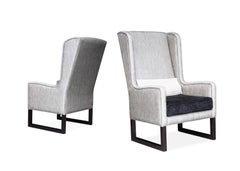 Modern High Back Upholstered Wing Chair from Costantini, Matteo