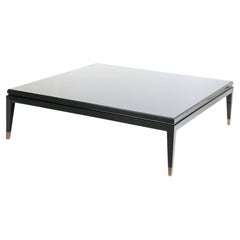Moderna mesa de centro negra de alto brillo