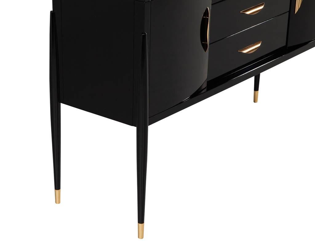 Modern High Gloss Black Lacquer Sideboard For Sale 6
