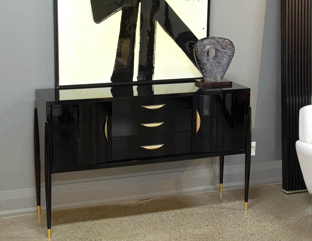 Modern High Gloss Black Lacquer Sideboard For Sale 8