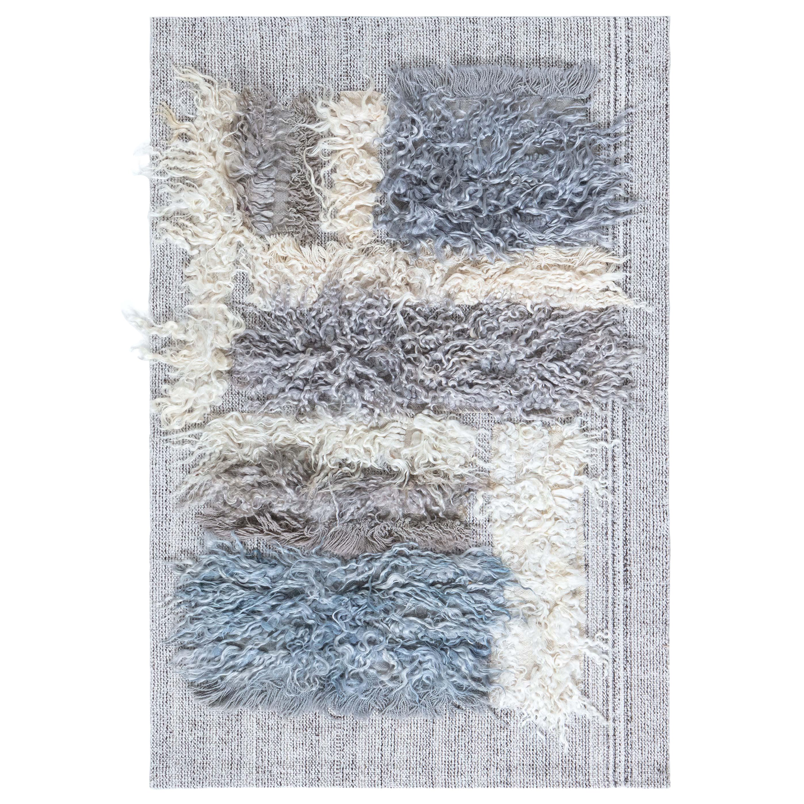 Tappeto moderno High-Low Tulu - Un'opera d'arte tattile di Doris Leslie Blau