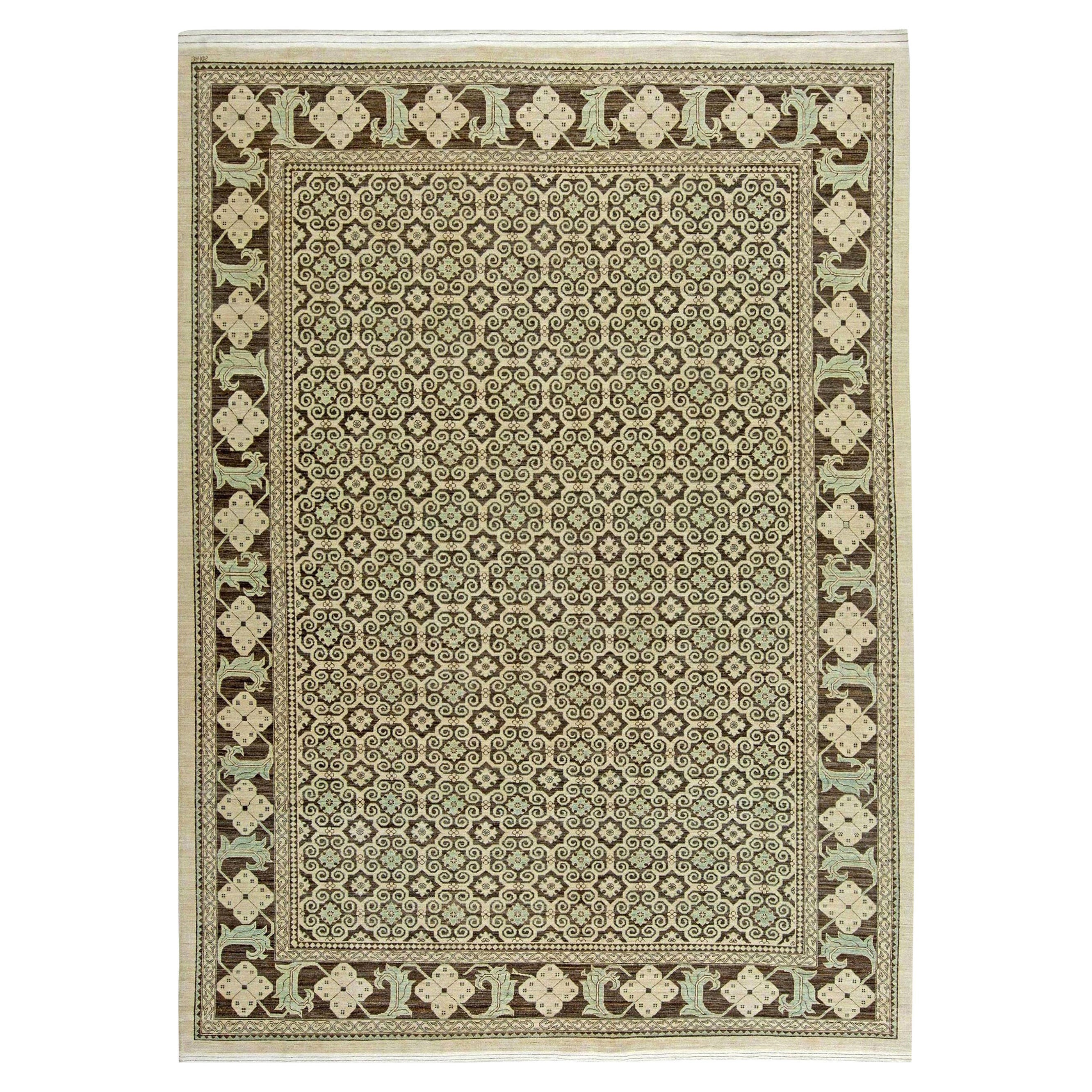 Modern High-Quality Tabriz Style Handmade Wool Rug by Doris Leslie Blau For Sale