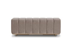 Modern Hilary Bench made with Brass, Bronze and Velvet, Handmade by Stylish Club