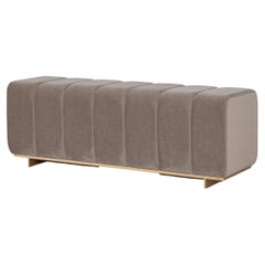 Modern Hilary Bench made with Brass, Bronze and Velvet, Handmade by Stylish Club