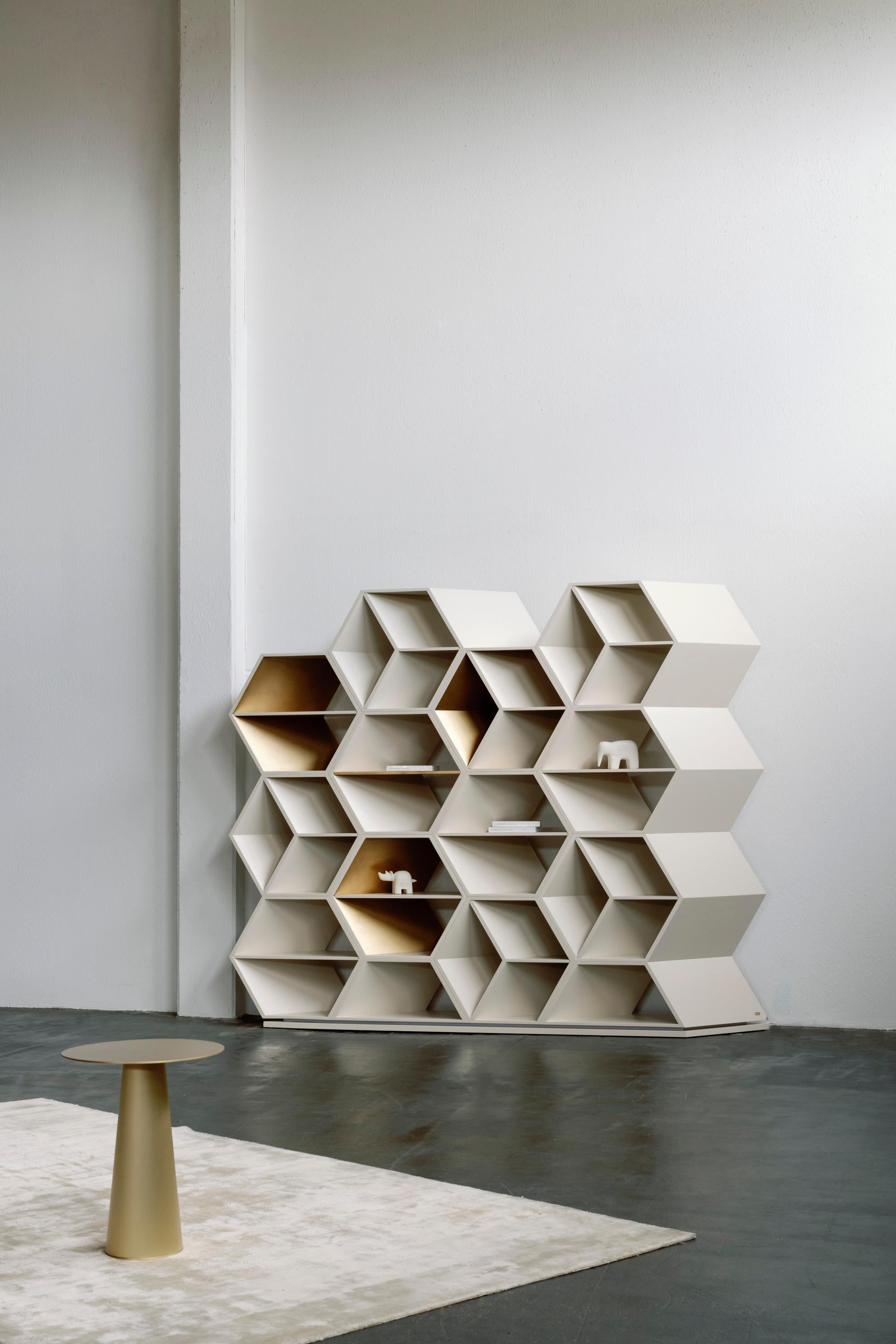 Modern Hobart Bookcase, American Oak, Bronze, Handmade in Portugal by Greenapple For Sale 2