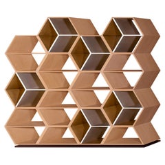 Modern Hobart Bookcase, American Oak, Bronze, Handmade in Portugal by Greenapple