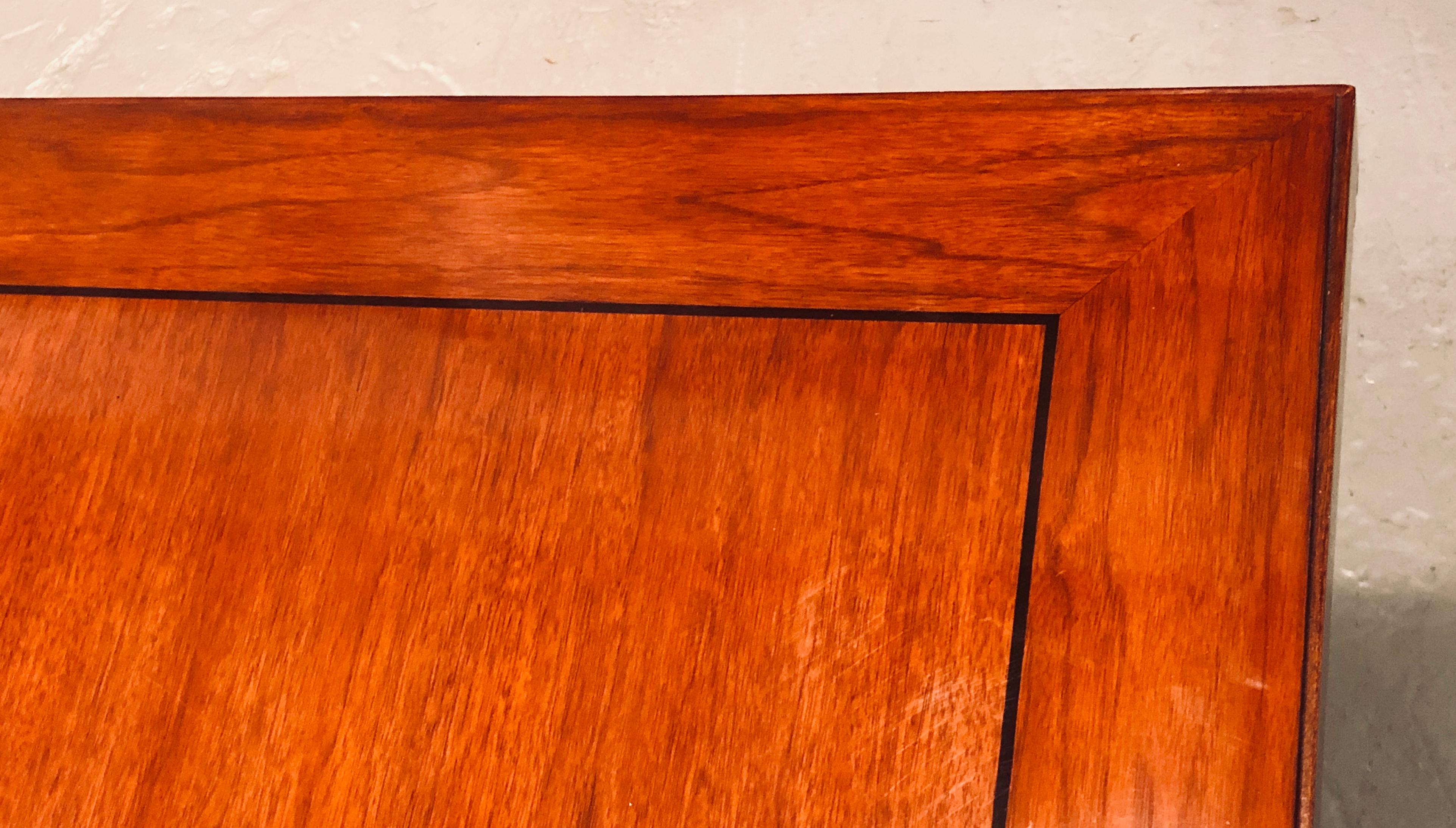 Modern Hollywood Dining Table Solid Wood Walnut Veneer Labeled For Sale