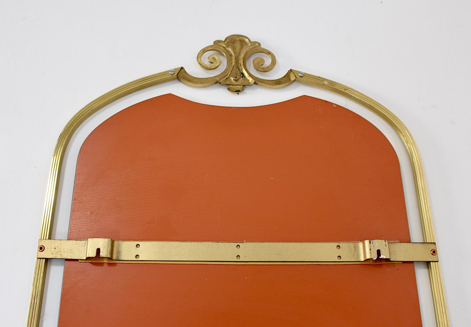 Modern Hollywood Regency Style Brass Full Length Mirror Wall Mirror, 1970s Italy For Sale 6