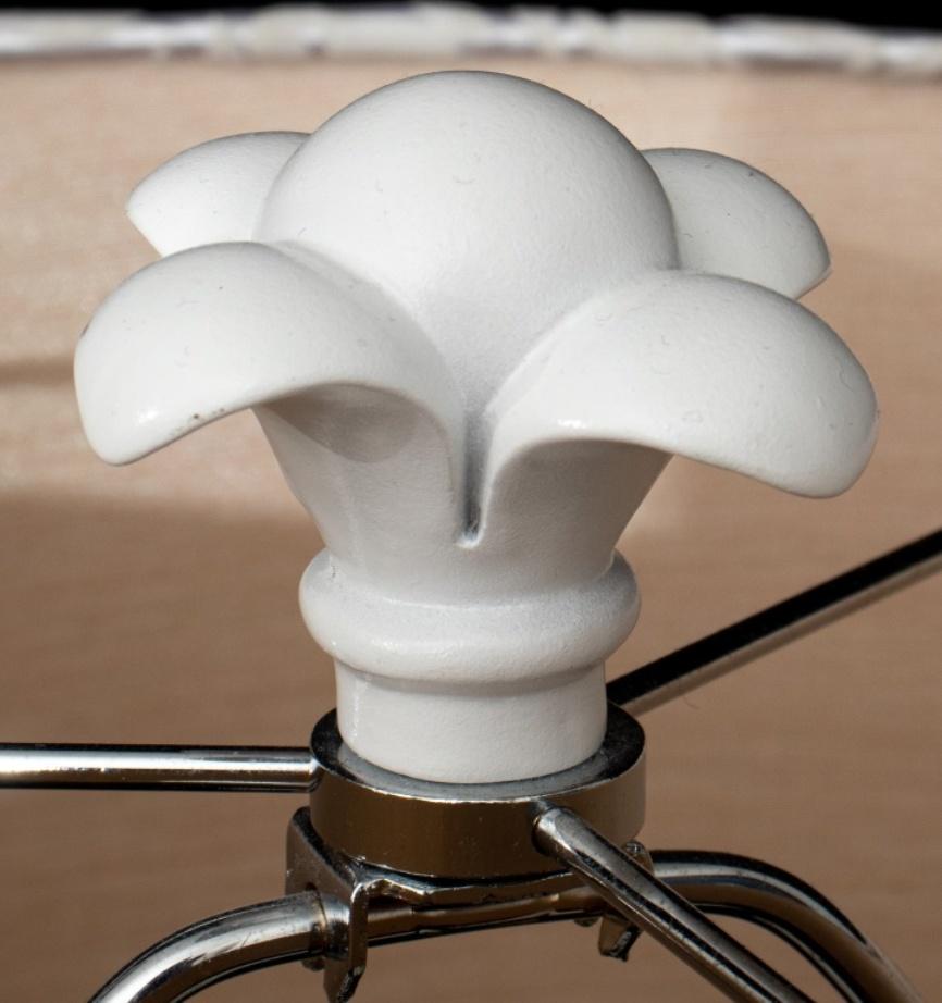 Modern Hollywood Regency White Ceramic Table Lamp 6