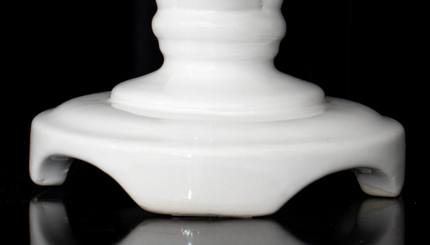 Modern Hollywood Regency White Ceramic Table Lamp 3