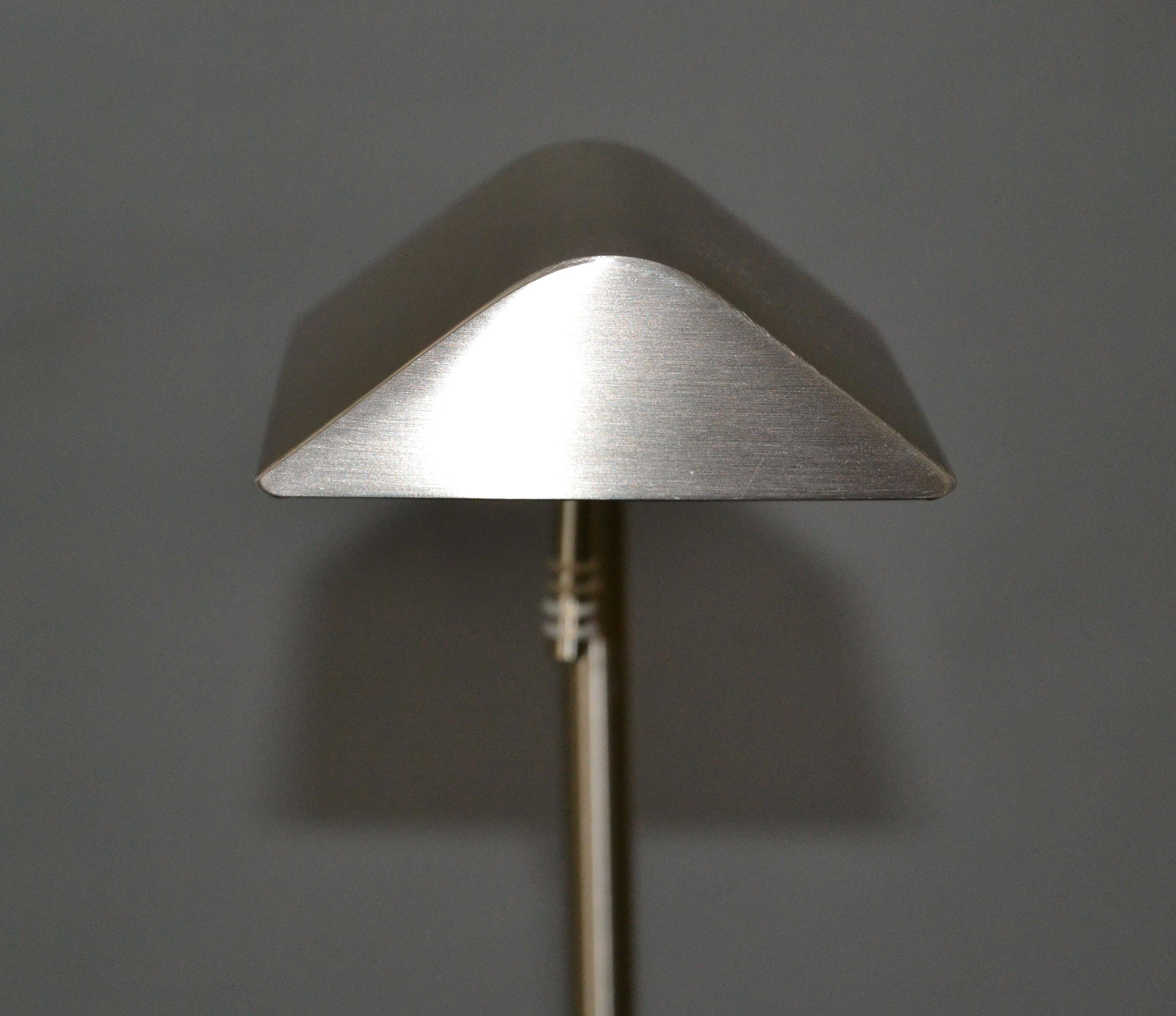 Brushed Modern Holtkoetter 6440 Bernie Series Energy-Saver Floor Lamp in Satin Nickel