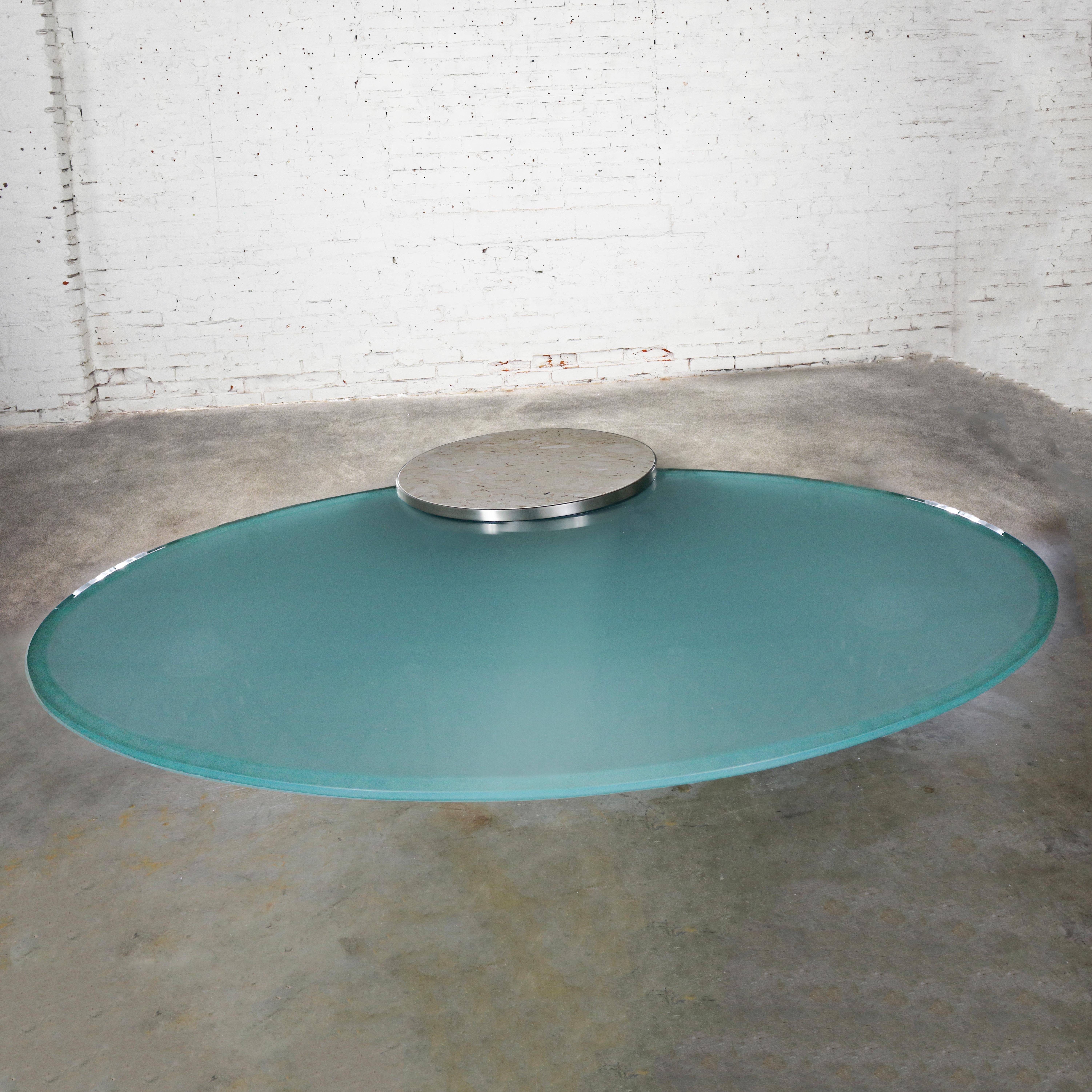Modern Hoop Cantilevered Low Cocktail Coffee Table by J. Wade Beam for Brueton For Sale 5