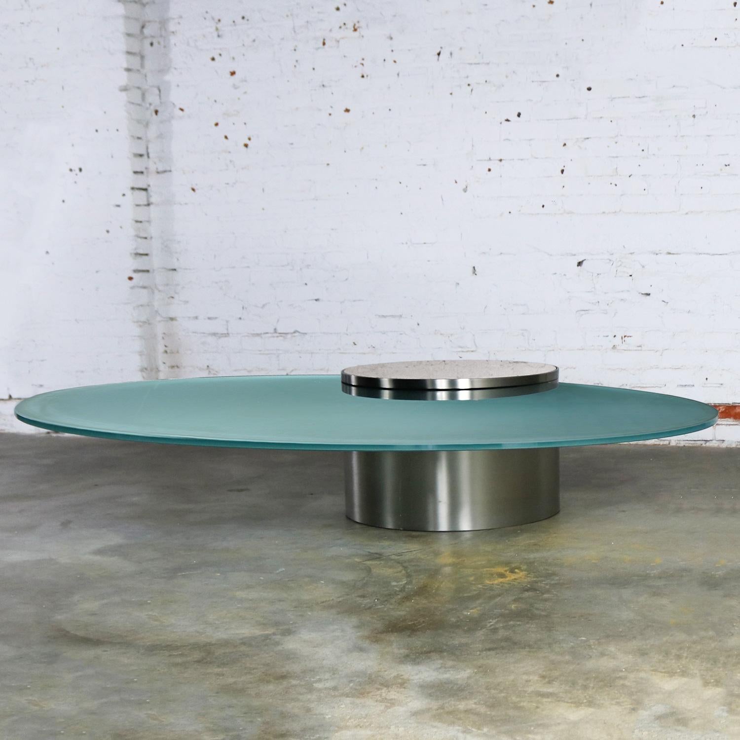 Modern Hoop Cantilevered Low Cocktail Coffee Table by J. Wade Beam for Brueton For Sale 10
