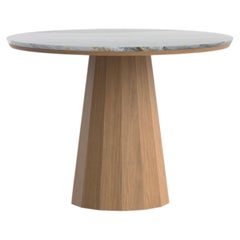 Modern Howlite Quartz Dining Table, Golden Wave Quartzite, Handmade Greenapple