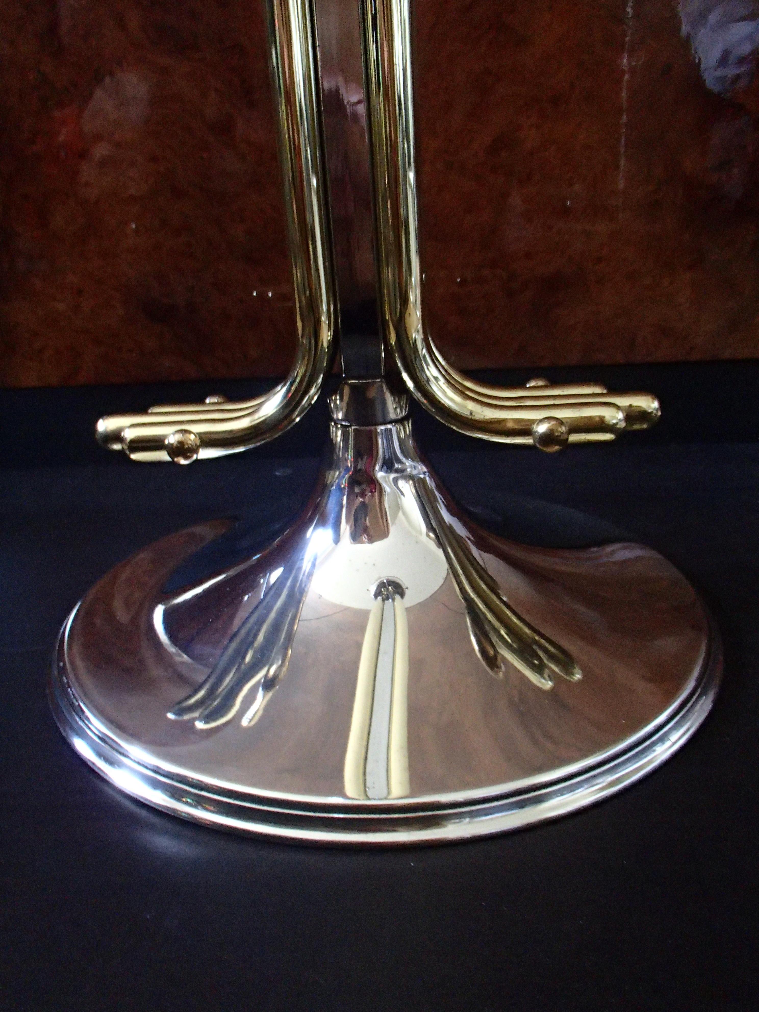 French Modern Hugh Wine Cooler with Stand Bras and Silver Plated For Sale