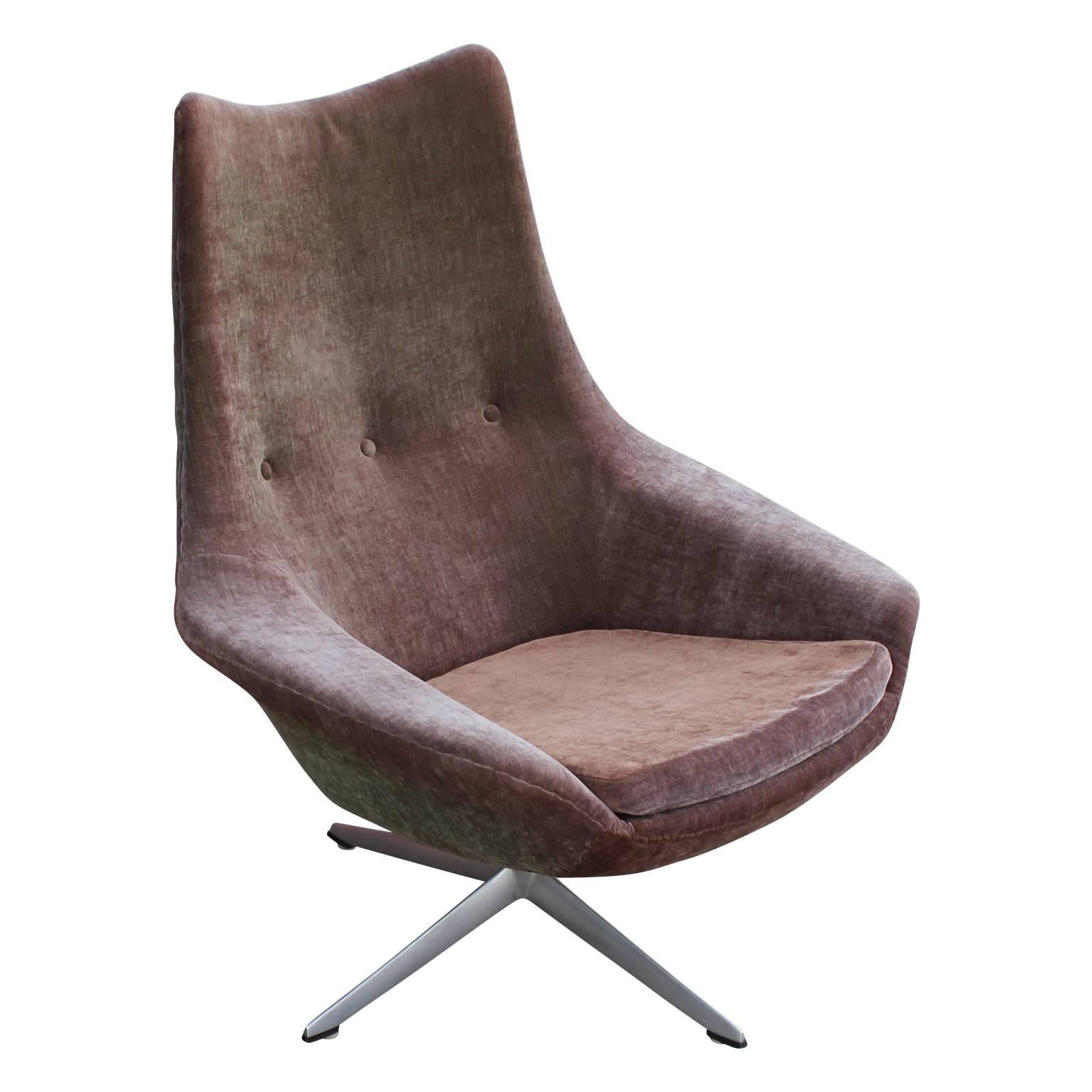 Modern Danish H.W. Klein Swivel  Lounge Chair for Bramin Møbler with Star Base